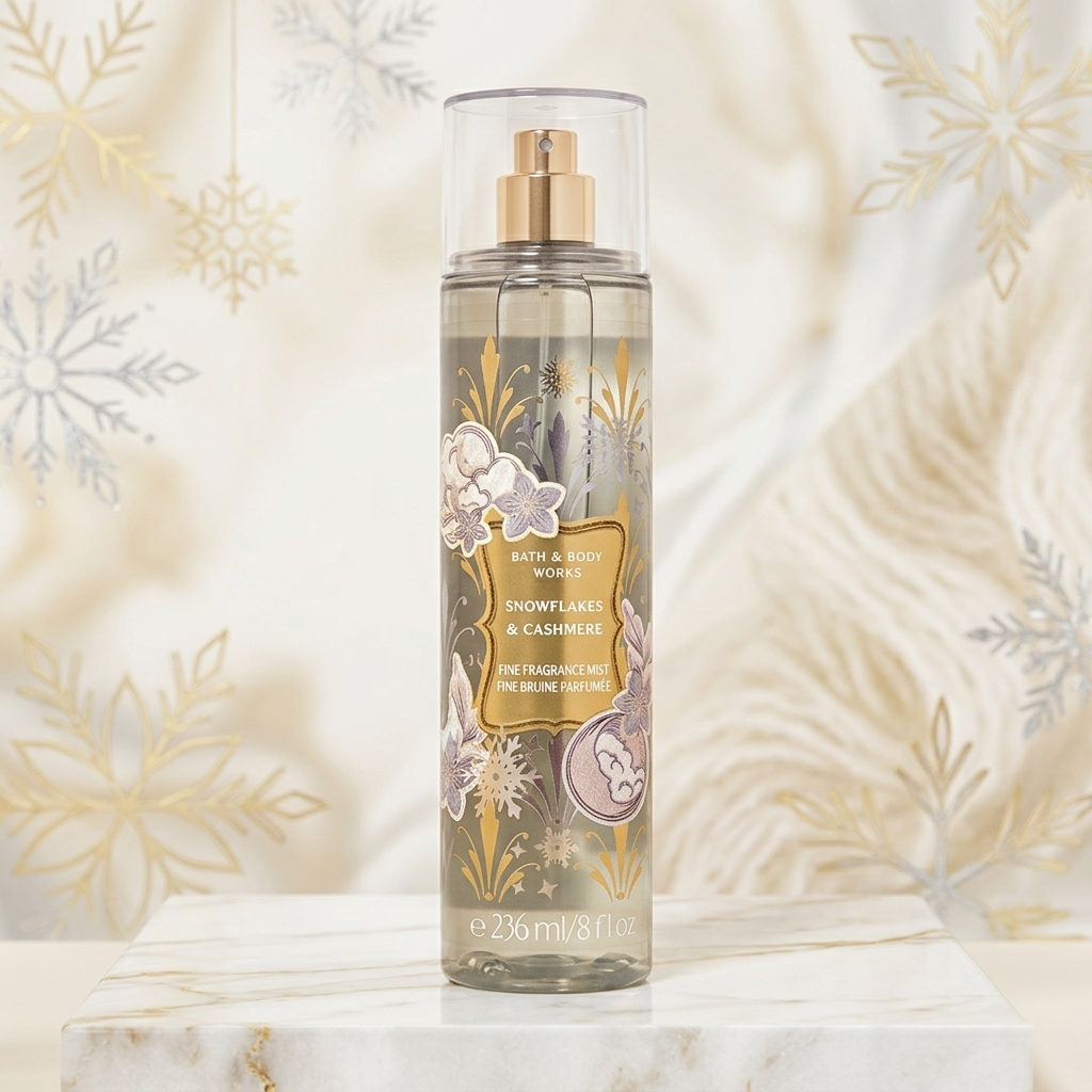 Bath & Body Works Snowflakes and Cashmere Fine Fragrance Mist, 8 Fl Oz
